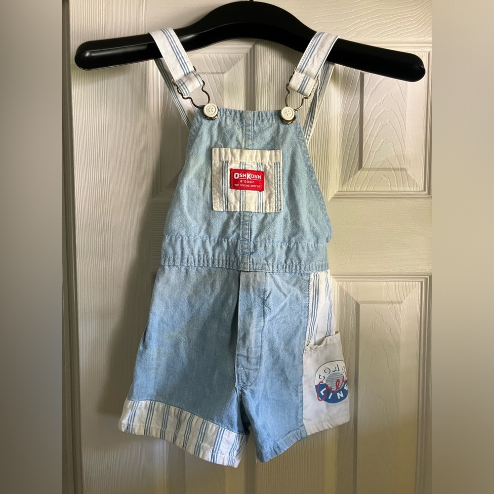 Vintage Oshkosh Nautical Overalls 4T
